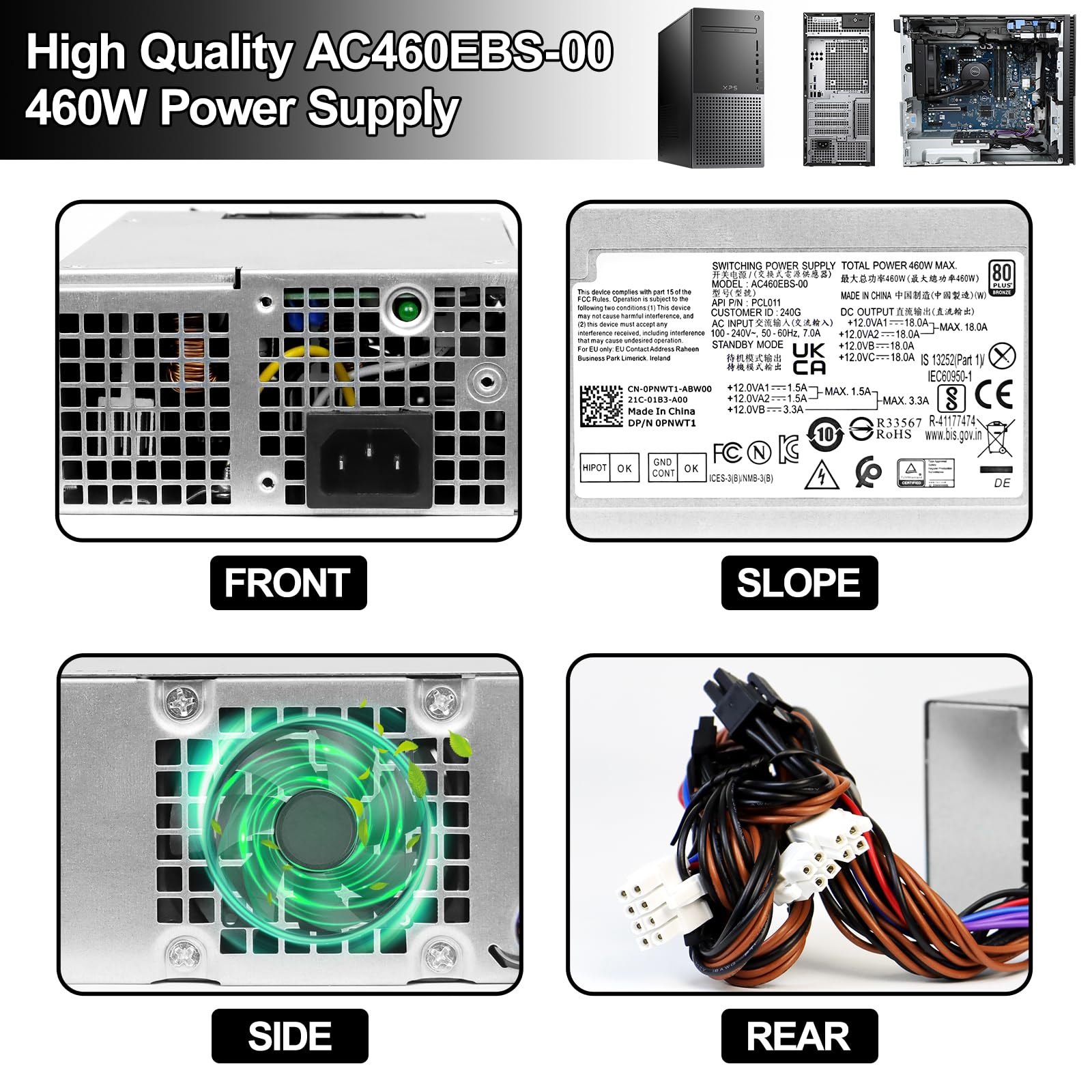 Amazon.com: LXun Upgraded AC460EBS-00 T63HC 460W Power